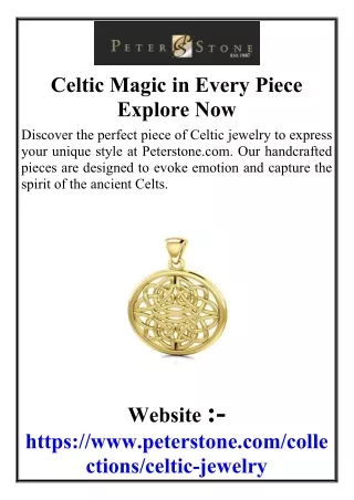 Celtic Magic in Every Piece Explore Now