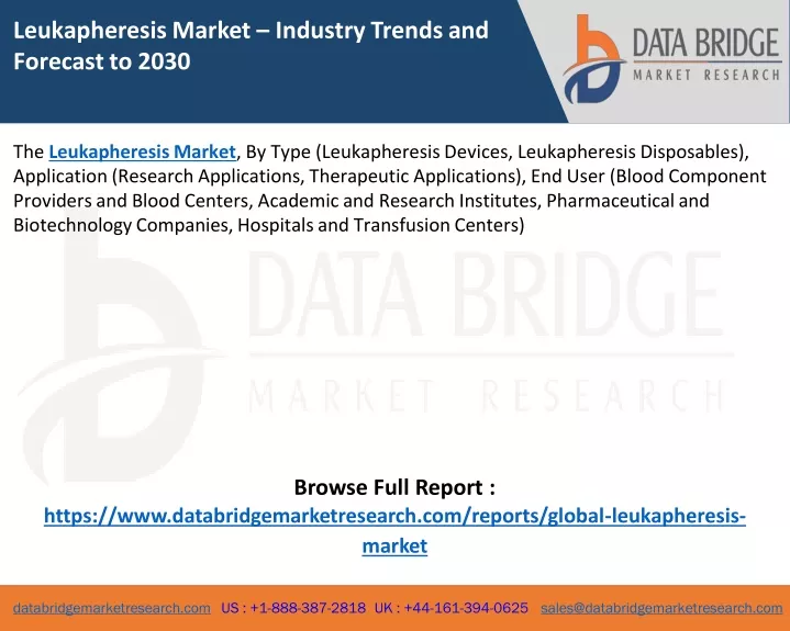 leukapheresis market industry trends and forecast