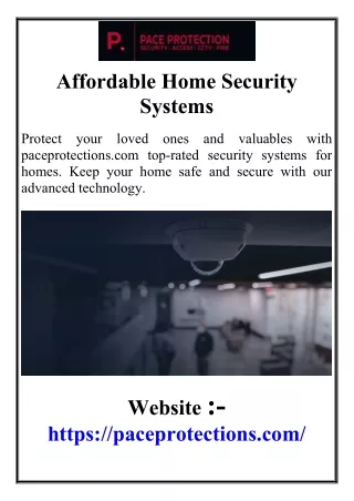 Affordable Home Security Systems