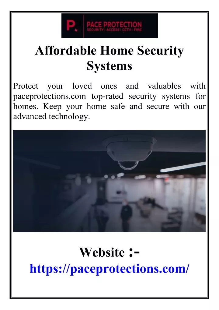 affordable home security systems