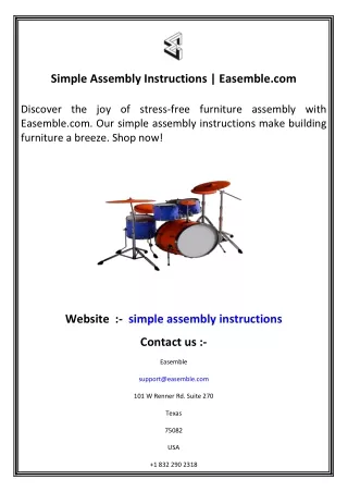 Simple Assembly Instructions   Easemble.com