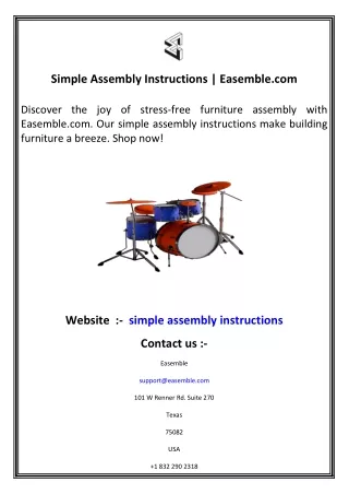 simple assembly instructions easemble com