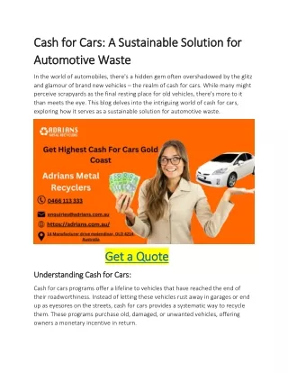 Cash for Cars Gold Coast