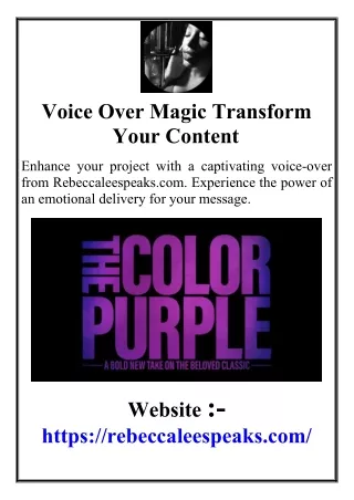 Voice Over Magic Transform Your Content