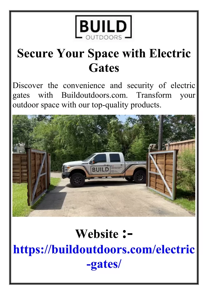 secure your space with electric gates
