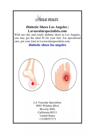 Diabetic Shoes Los Angeles  Lavascularspecialists.com