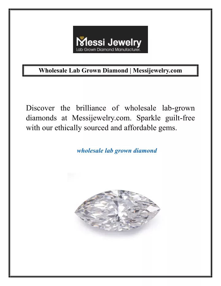 wholesale lab grown diamond messijewelry com
