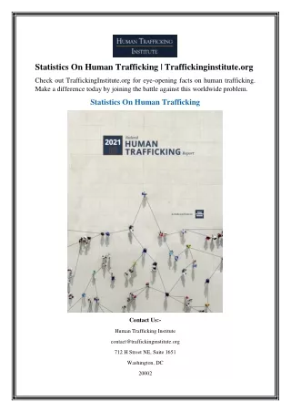 Statistics On Human Trafficking Traffickinginstitute.org