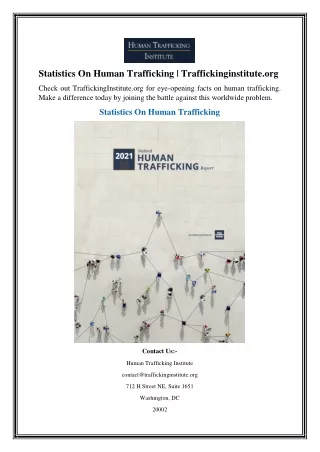 statistics on human trafficking