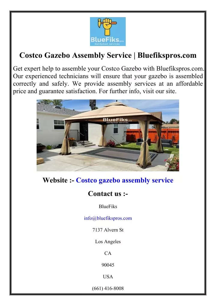 costco gazebo assembly service bluefikspros com