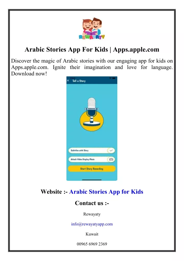 arabic stories app for kids apps apple com