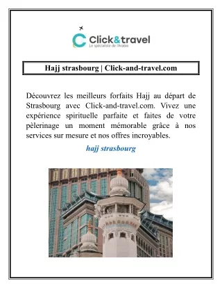 Hajj strasbourg | Click-and-travel.com