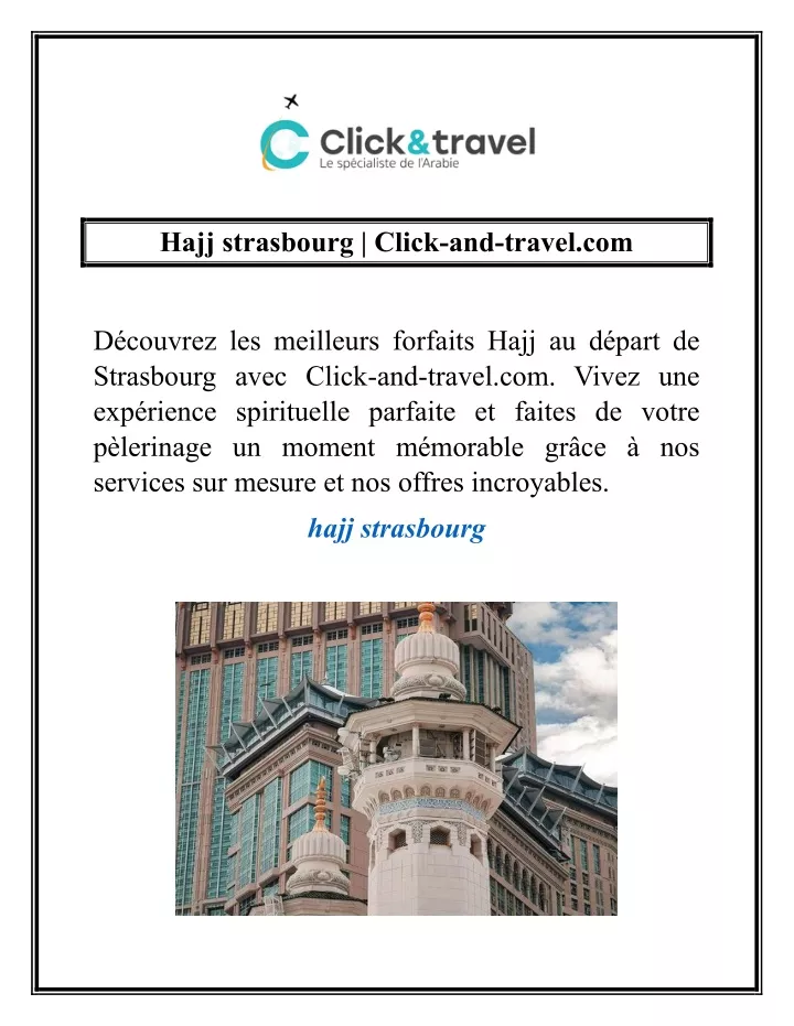 hajj strasbourg click and travel com