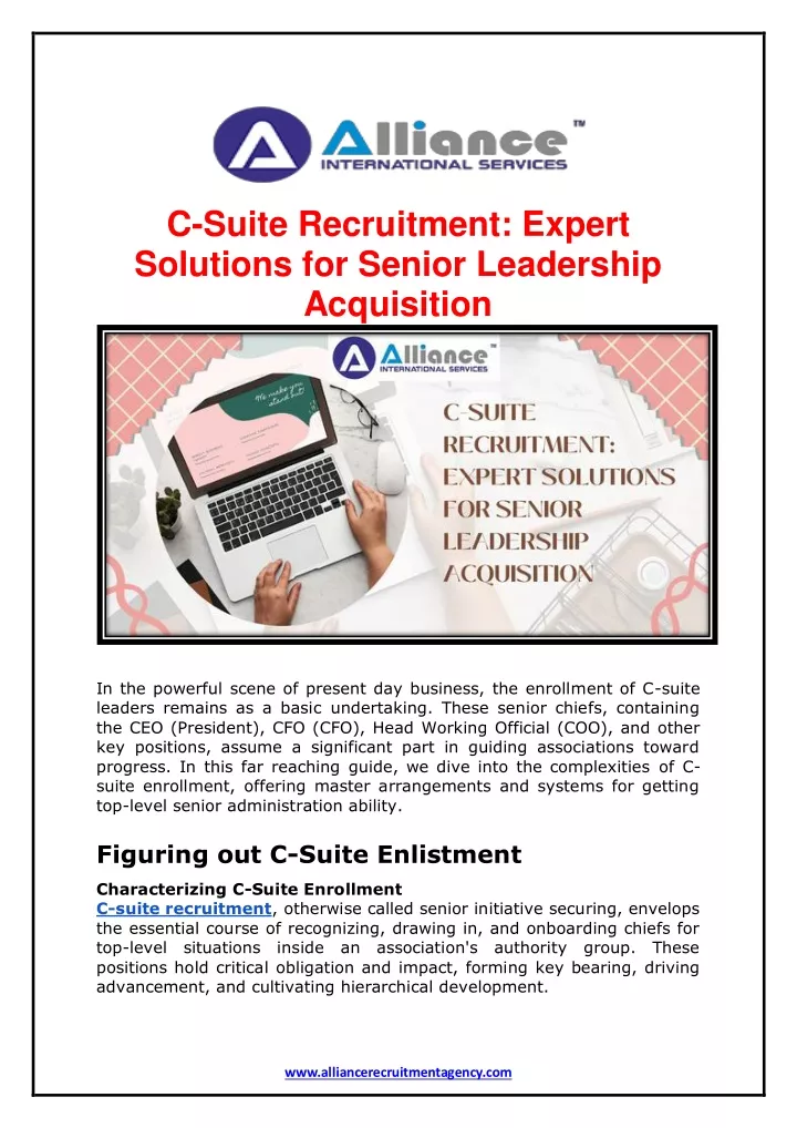 c suite recruitment expert solutions for senior