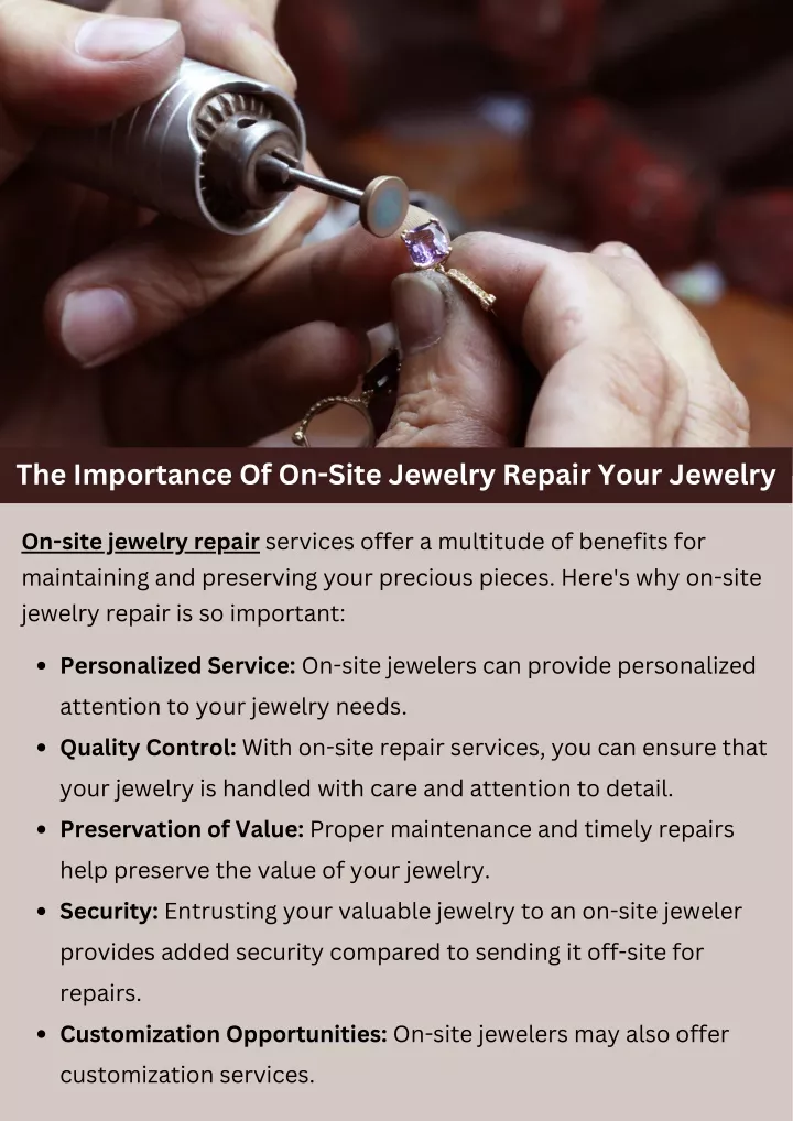 the importance of on site jewelry repair your