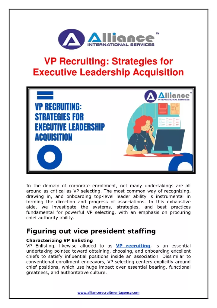 vp recruiting strategies for executive leadership