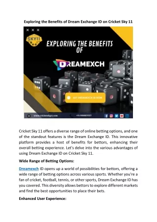 Exploring the Benefits of Dream Exchange ID on Cricket Sky 11