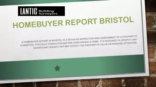 Homebuyer report Bristol