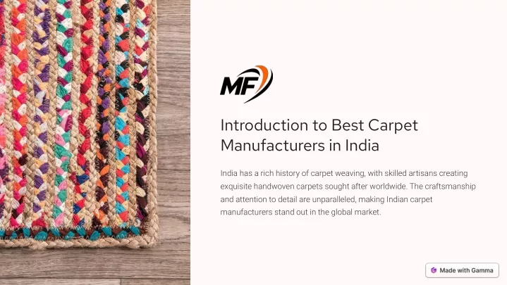 introduction to best carpet manufacturers in india