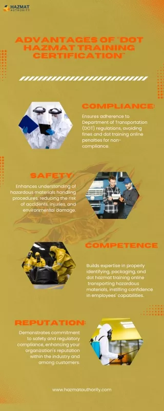 advantages of dot hazmat training certification