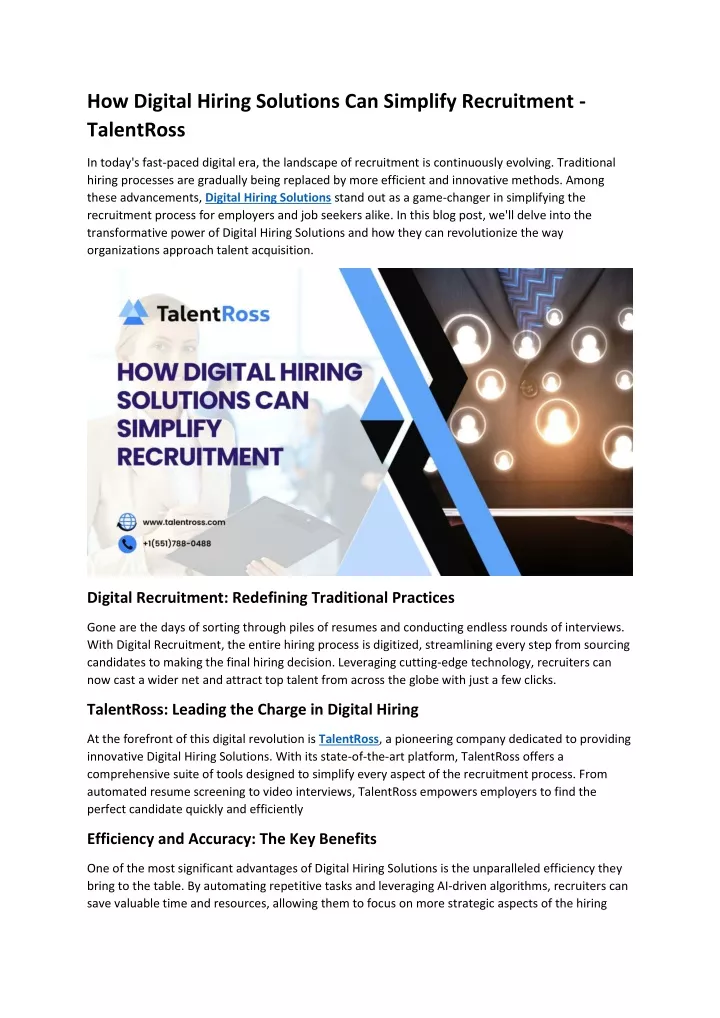 how digital hiring solutions can simplify