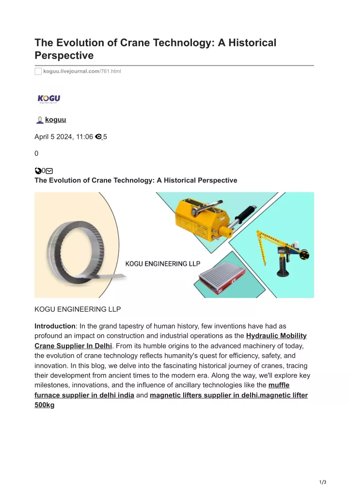 the evolution of crane technology a historical