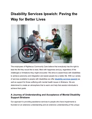 Disability Services Ipswich_ Paving the Way for Better Lives