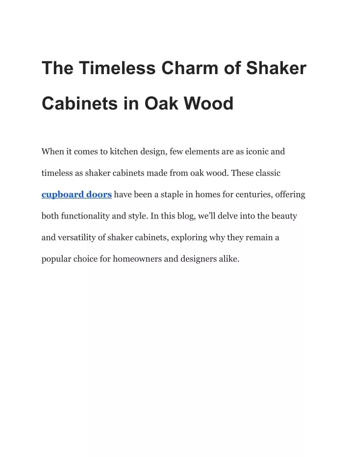 the timeless charm of shaker