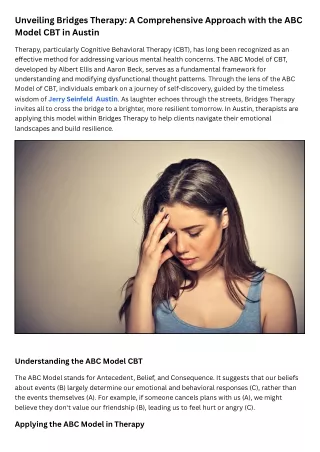 unveiling bridges therapy a comprehensive