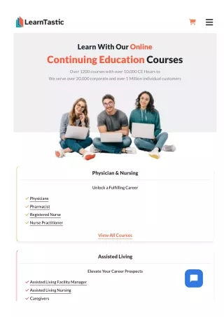 Online Continuing Eductaion course - learntastic