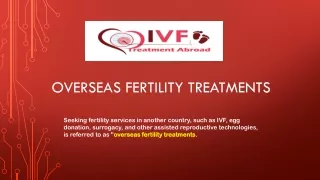 Overseas fertility treatments