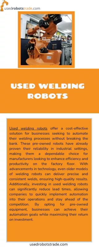 Used welding robots