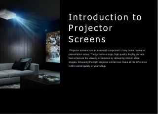 Introduction to Projector Screens