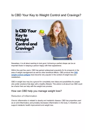 Does CBD actually induce weight loss