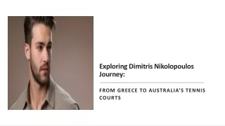 From Athens to Melbourne: Dimitris Nikolopoulos Tennis Odyssey