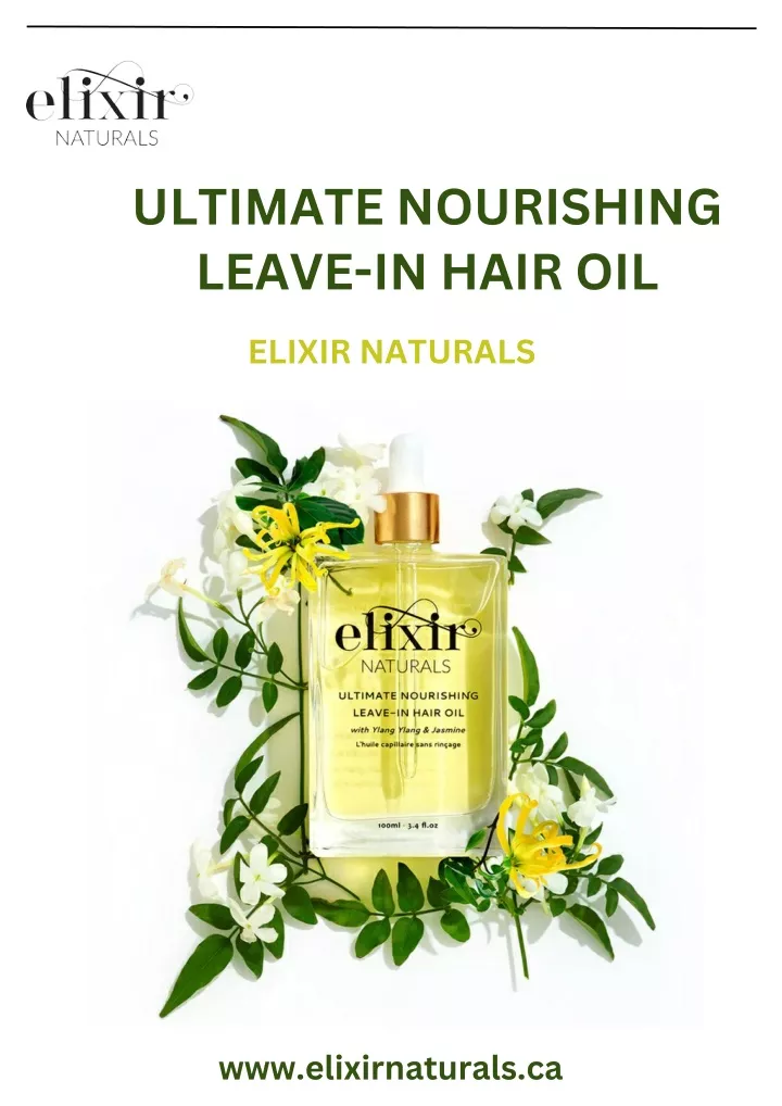 ultimate nourishing leave in hair oil