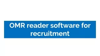 OMR reader software for recruitment