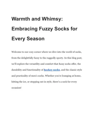 Warmth and Whimsy_ Embracing Fuzzy Socks for Every Season