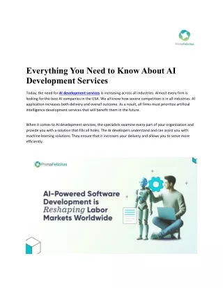 Everything You Need to Know About AI Development Services