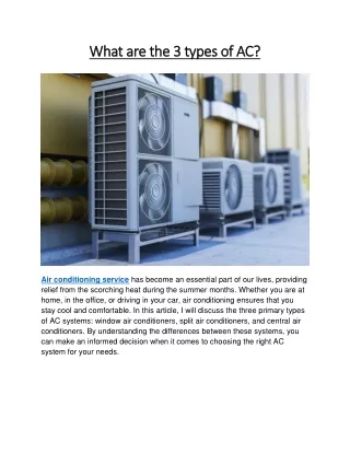 What are the 3 types of AC