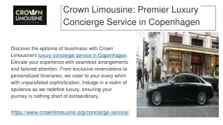 Crown Limousine_ Premier Luxury Concierge Service in Copenhagen