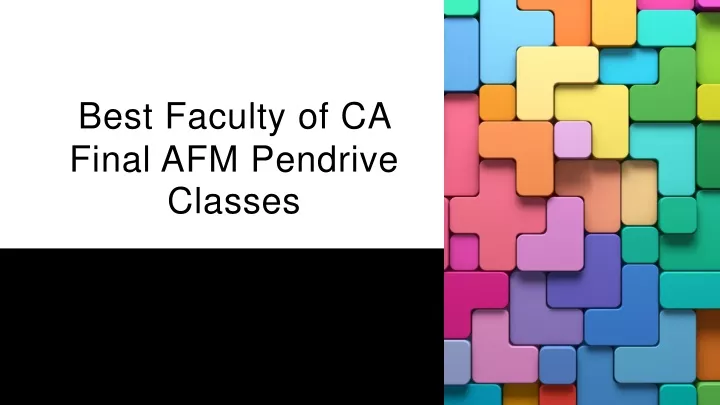 best faculty of ca final afm pendrive classes