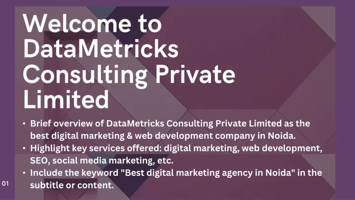 welcome to datametricks consulting private limited