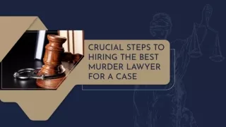 Defence Attorney for Murder Cases
