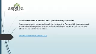 Alcohol Treatment In Phoenix, Az | Aspirecounselingservice.com