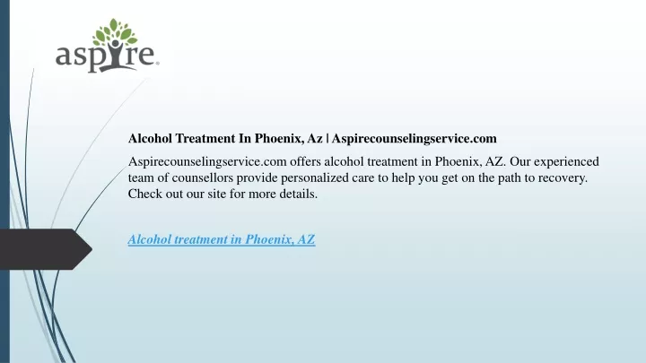 alcohol treatment in phoenix