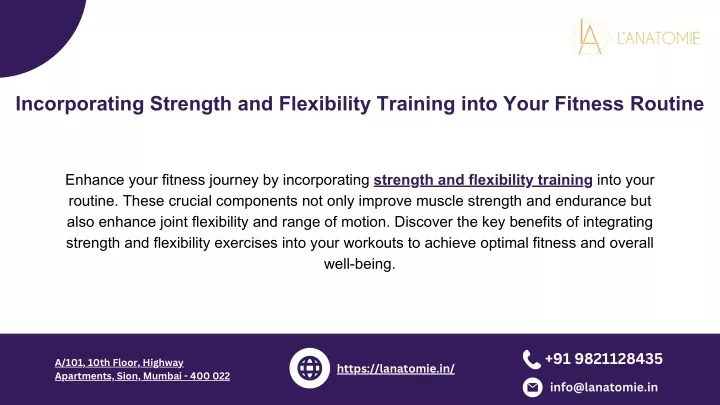 incorporating strength and flexibility training