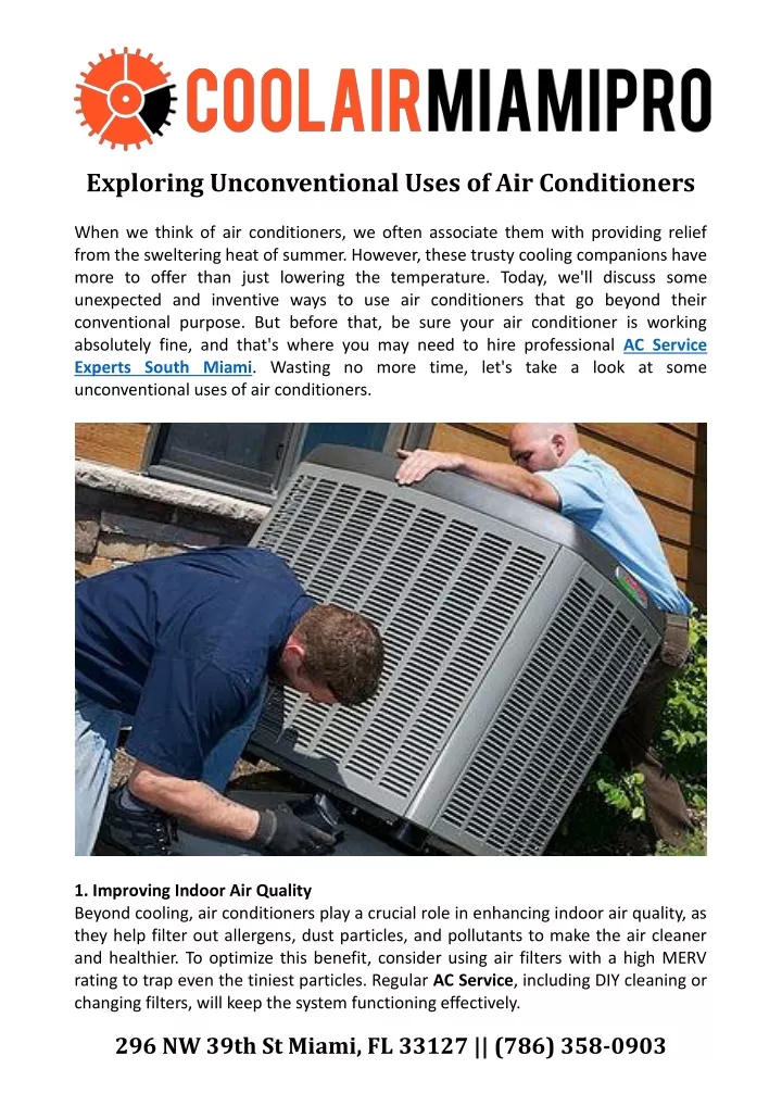 exploring unconventional uses of air conditioners