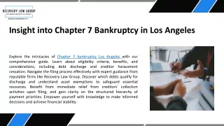Insight into Chapter 7 Bankruptcy in Los Angeles