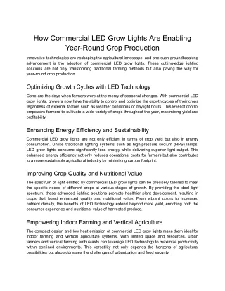 how commercial led grow lights are enabling year
